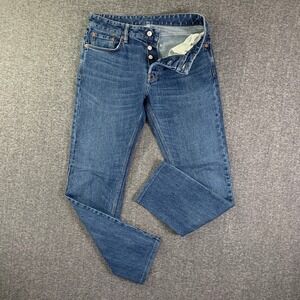 Buck Mason Jeans Men 30x30 Button Fly Ford Standard Double Dipped Denim